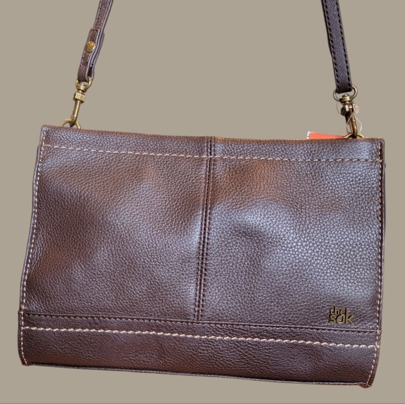 NWT The Sak Iris Demi Clutch Convertible Crossbody Shoulder Bag Brown Leather - Picture 2 of 14